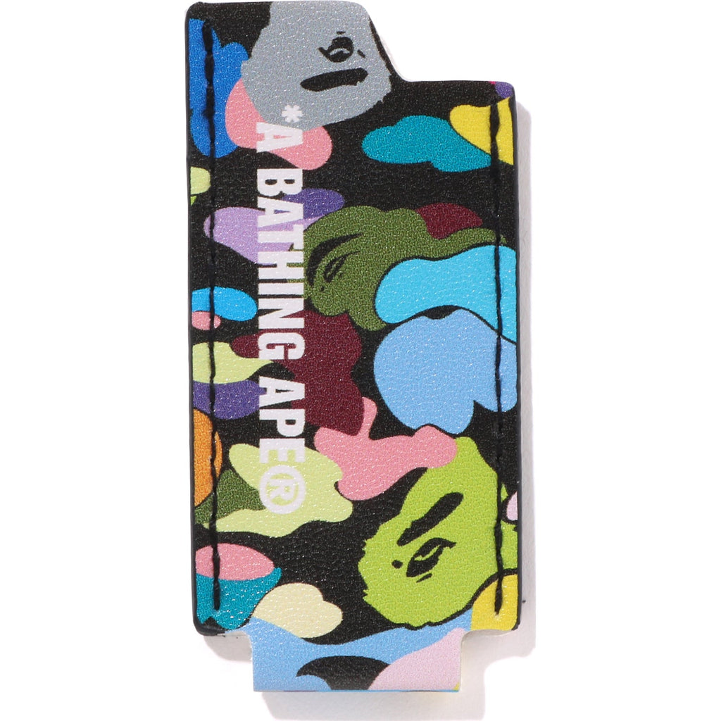 MULTI CAMO LEATHER LIGHTER CASE