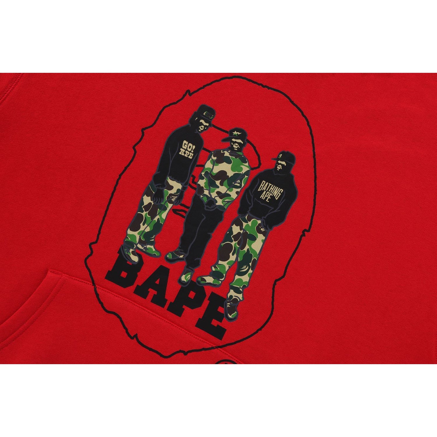 BAPE SPORT GRAPHIC PULLOVER HOODIE MENS