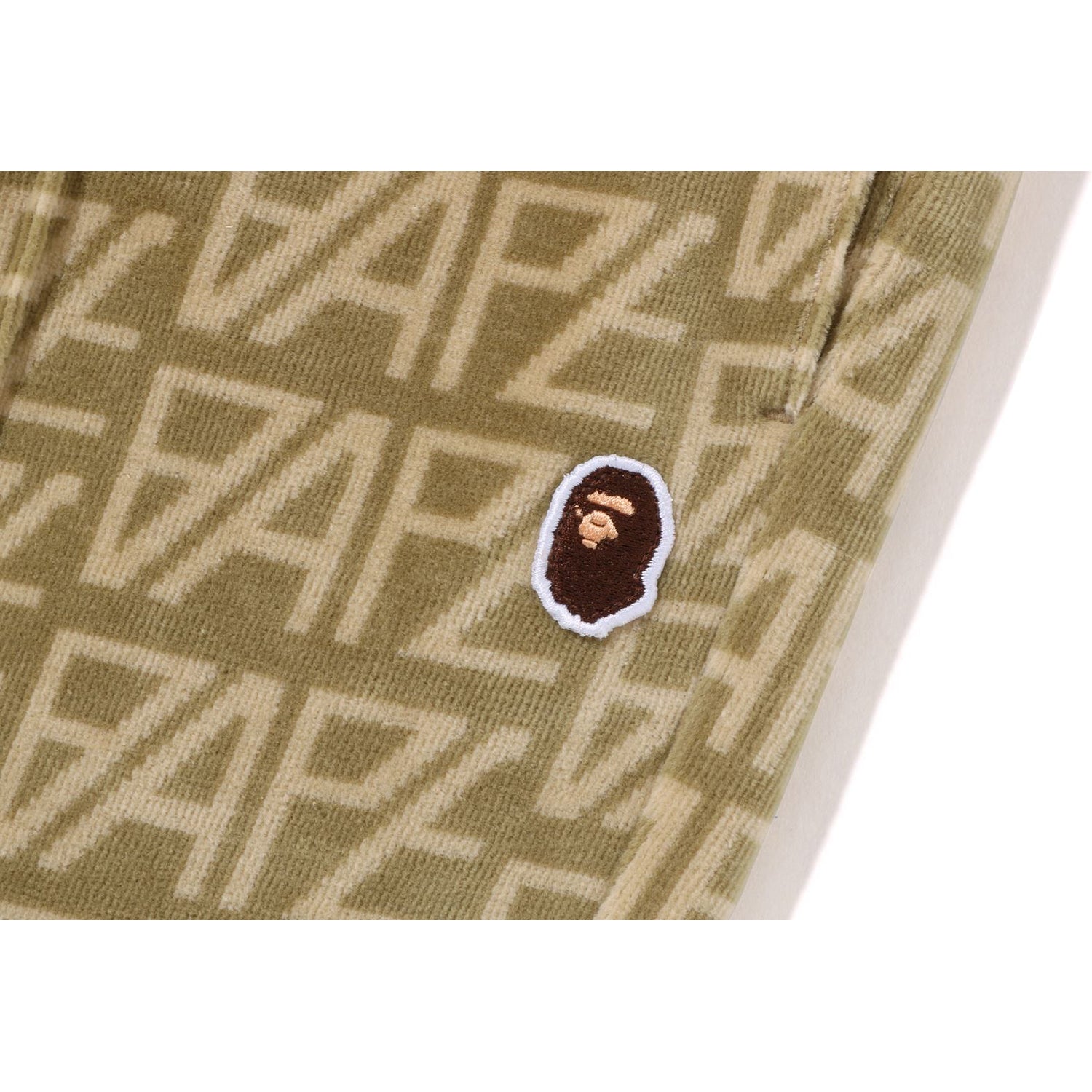 BAPE LOGO MONOGRAM VELOUR FLARE PANTS LADIES