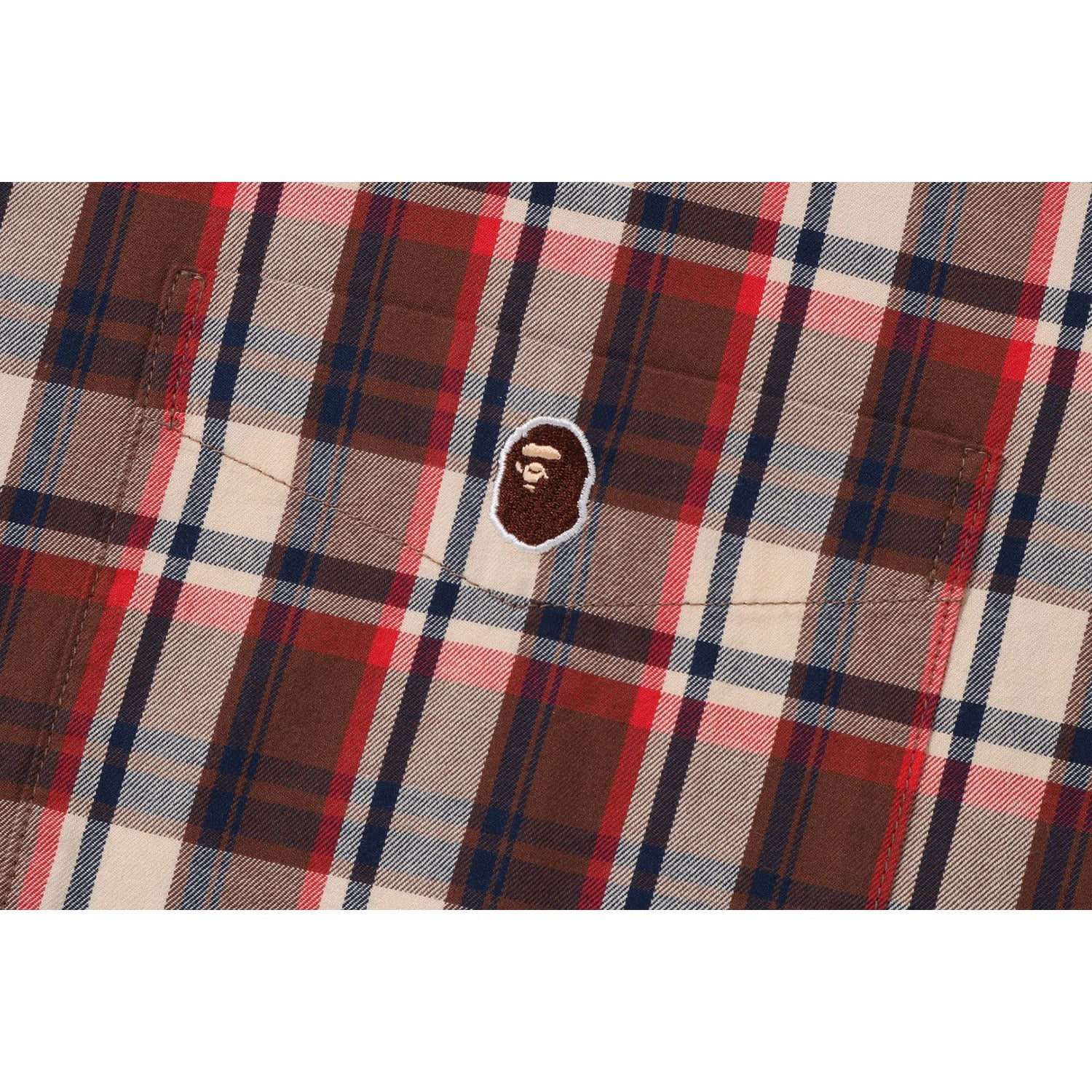 MINI BAPE CHECK LOOSE FIT S/S SHIRT MENS