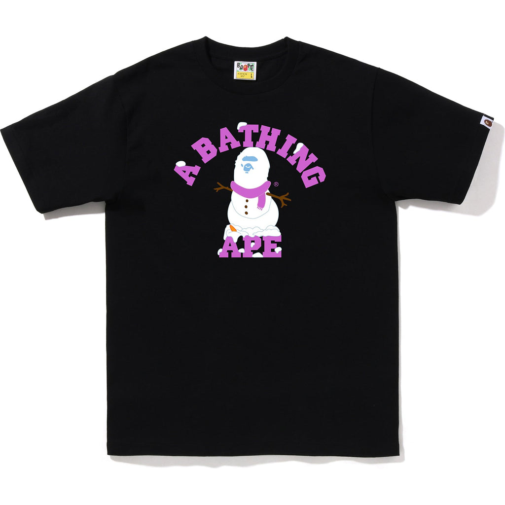 APE SNOWMAN COLLEGE TEE MENS