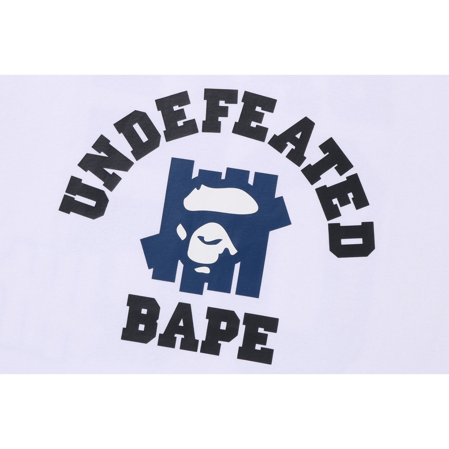 BAPE X UNDEFEATED COLLEGE TEE MENS