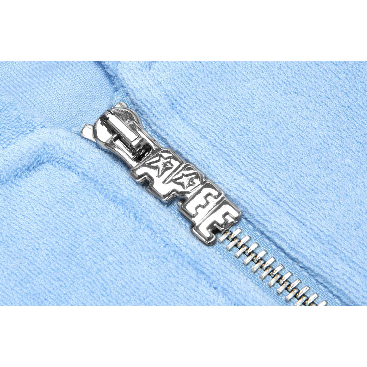 APEE TOWELLING ZIP UP CROP HOODIE JACKET LADIES