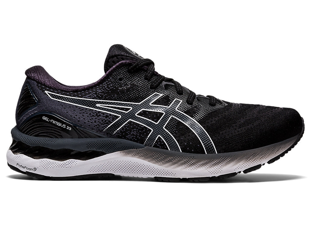 Men's Asics Gel-Nimbus 23, Black/White, 11 D Medium