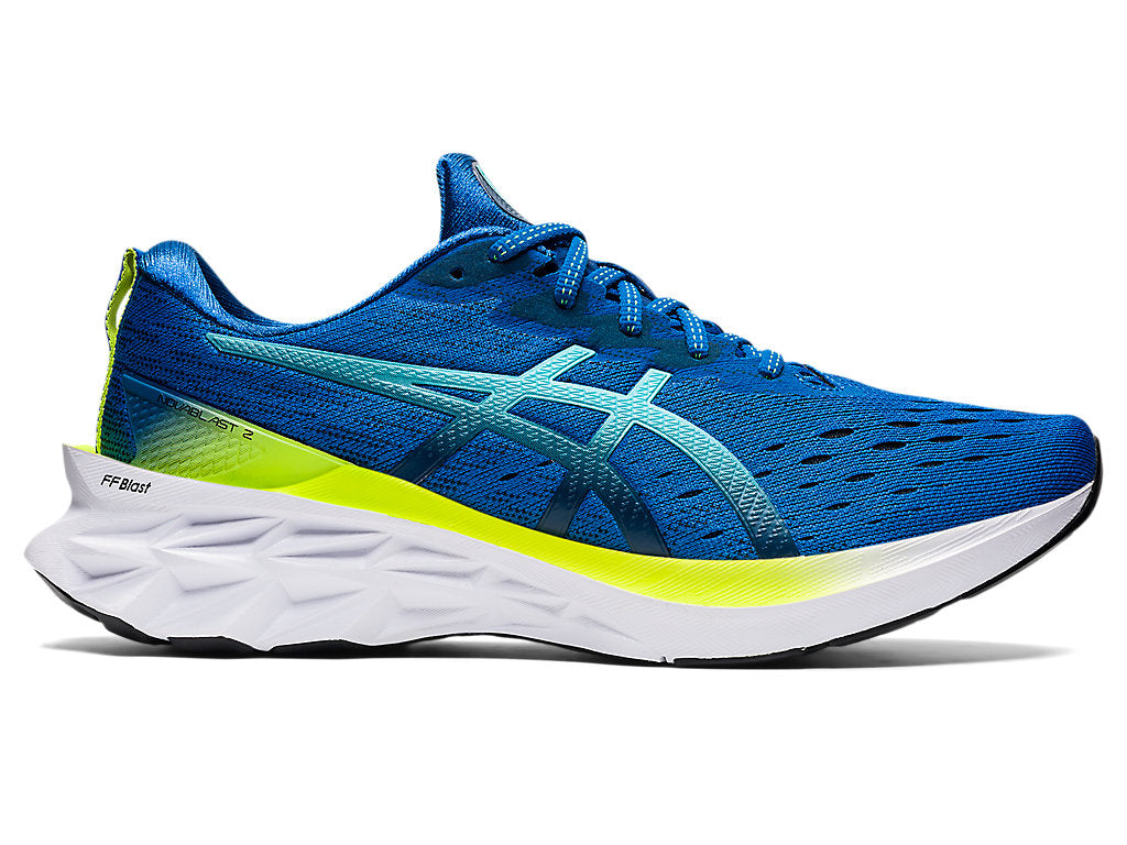 Men's Asics Novablast 2, Lake Drive/Ice Mint, 13 D Medium