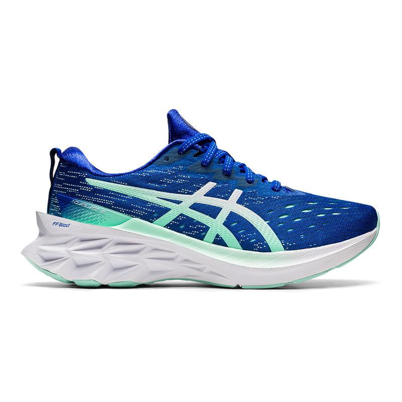 Women's Asics Novablast 2, Lapis Lazuli Blue/White, 6.5 B Medium