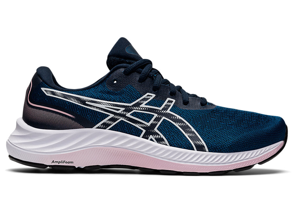 Women's Asics Gel-Excite 9, Mako Blue/White, 8.5 B Medium