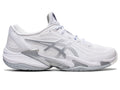 Women's Asics Court FlyteFoam 3, White/Pure Silver, 8 B Medium
