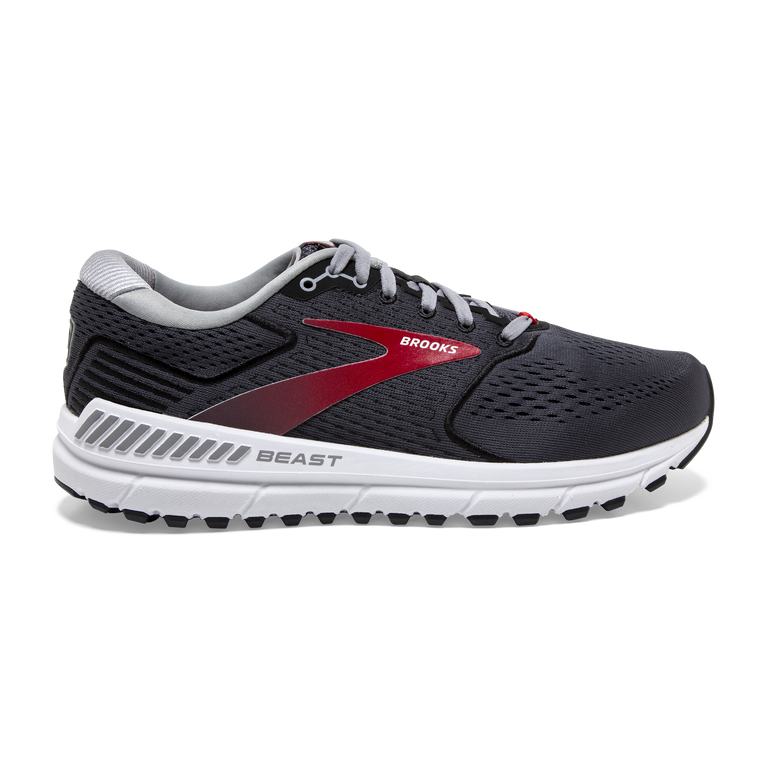 Men's Brooks Beast '20, Blackened Pearl/Black/Red, 10.5 D Medium