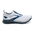 Men's Brooks Ricochet 3, White/Grey/Blue, 10.5 D Medium