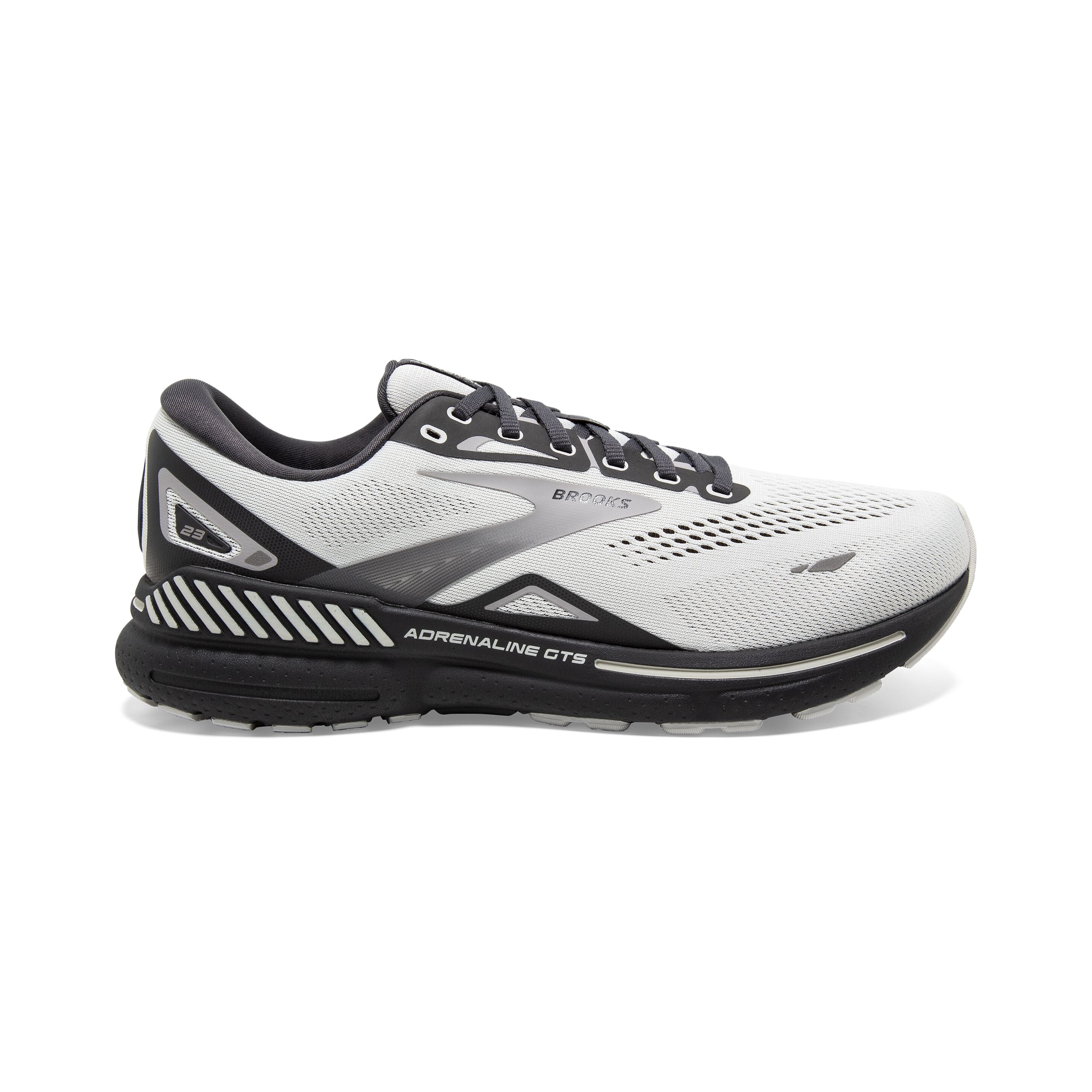 Men's Brooks Adrenaline GTS 23, Oyster/Ebony/Alloy, 11 2E Wide