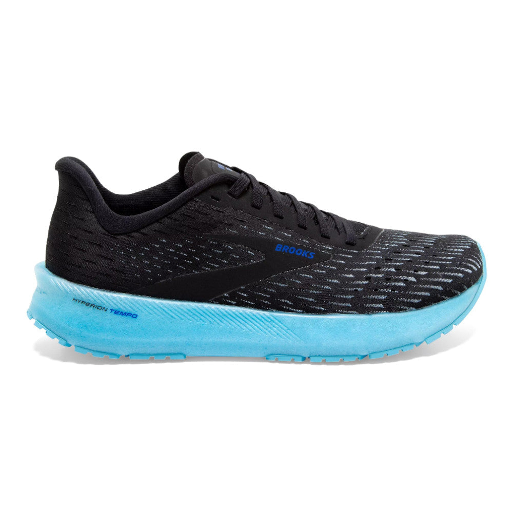 Women's Brooks Hyperion Tempo, Black/Blue, 6.5 B Medium
