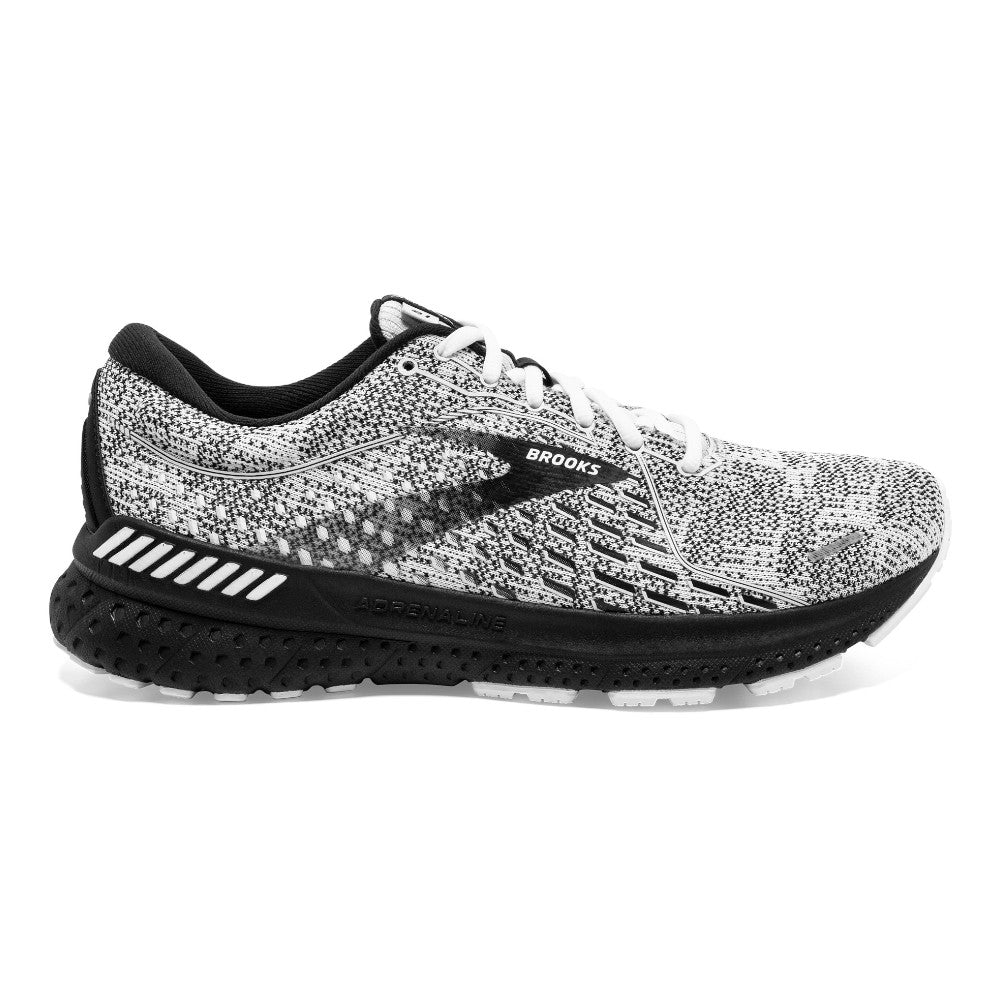 Women's Brooks Adrenaline GTS 21, White/Grey/Black, 10 B Medium