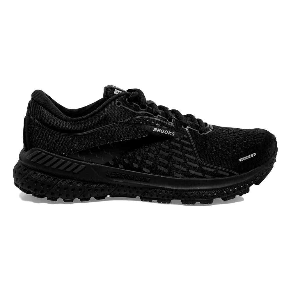 Women's Brooks Adrenaline GTS 21, Black/Black/Ebony, 10.5 B Medium