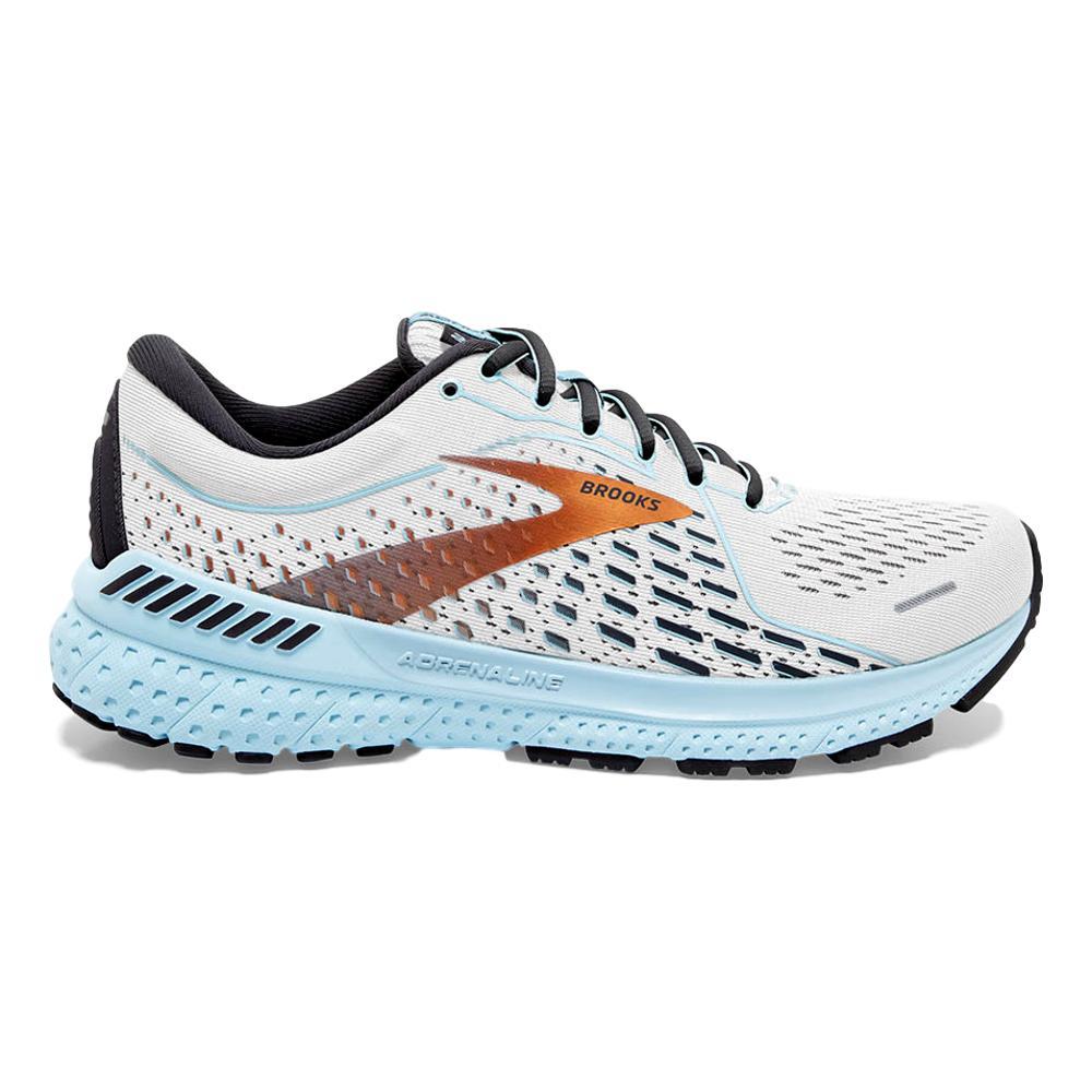Women's Brooks Adrenaline GTS 21, White/Light Blue, 10.5 B Medium