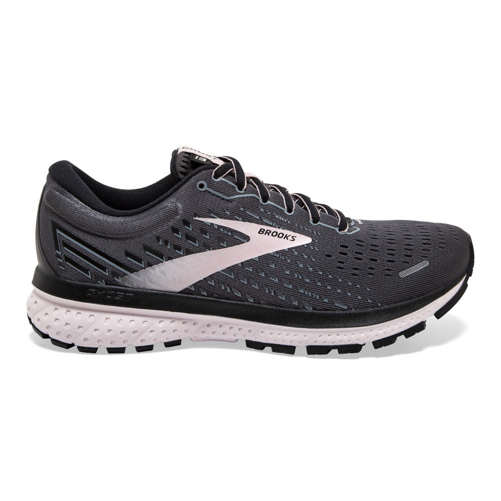 Women's Brooks Ghost 13, Black/Hushed Violet, 8 B Medium
