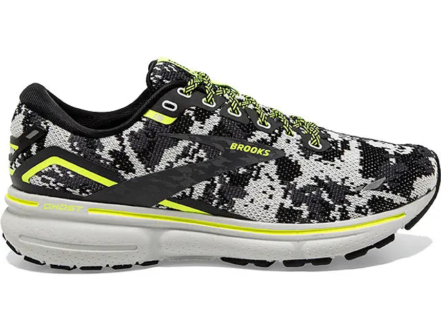 Women's Brooks Ghost 15, Black/Ebony/Nightlife, 7 B Medium