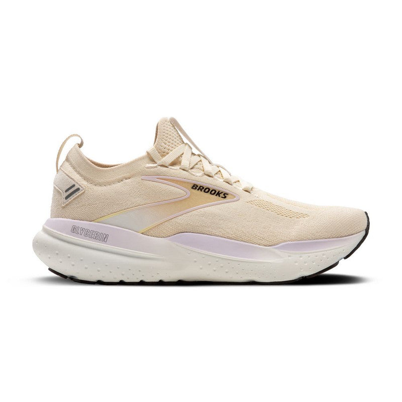 Women's Brooks Glycerin StealthFit 21, Coconut/Lavender/Cream, 7.5 B Medium