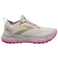 Women's Brooks Glycerin StealthFit 20, Grey/Yellow/Pink, 9 B Medium