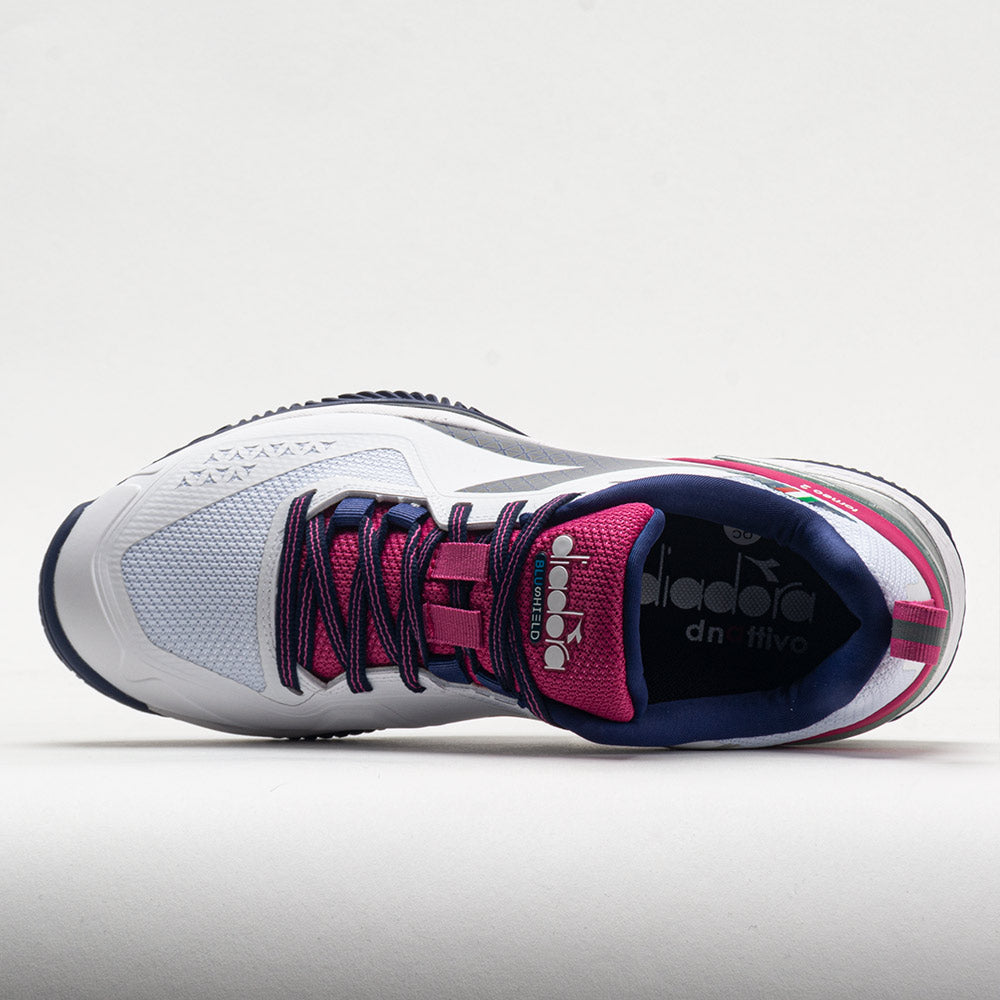 Diadora Blushield Torneo 2 Clay Women's  White/Blueprint/Pink Yarrow