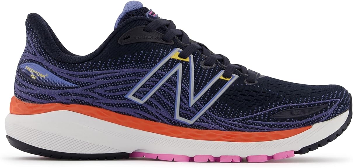 Men's New Balance Fresh Foam X 860v12, Black/Lead/Light Aluminum, 9.5 D Medium