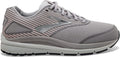 Women's Brooks Addiction Walker Suede, Alloy/Oyster/Peach, 7.5 D Wide