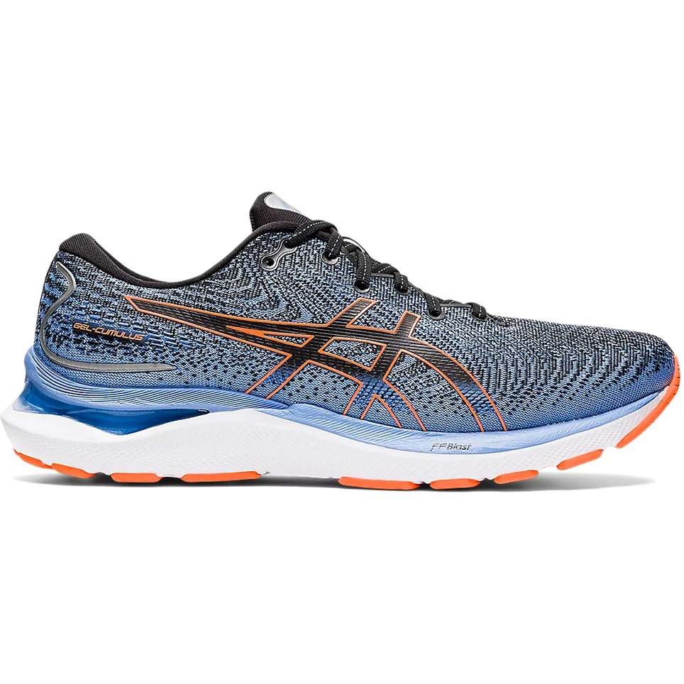 Men's Asics Gel-Cumulus 24, Black/Shocking Orange, 12.5 4E Extra Wide