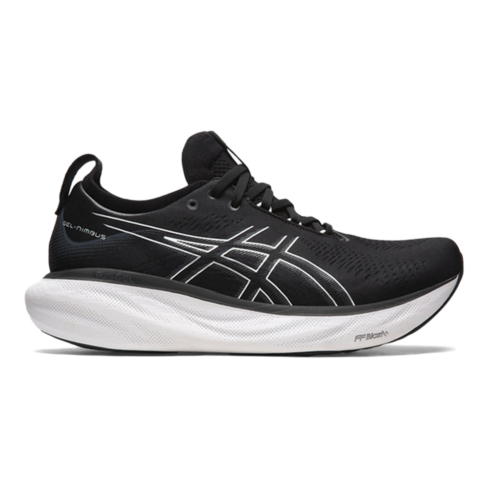 Men's Asics Gel-Nimbus 25, Black/Pure Silver, 11 D Medium