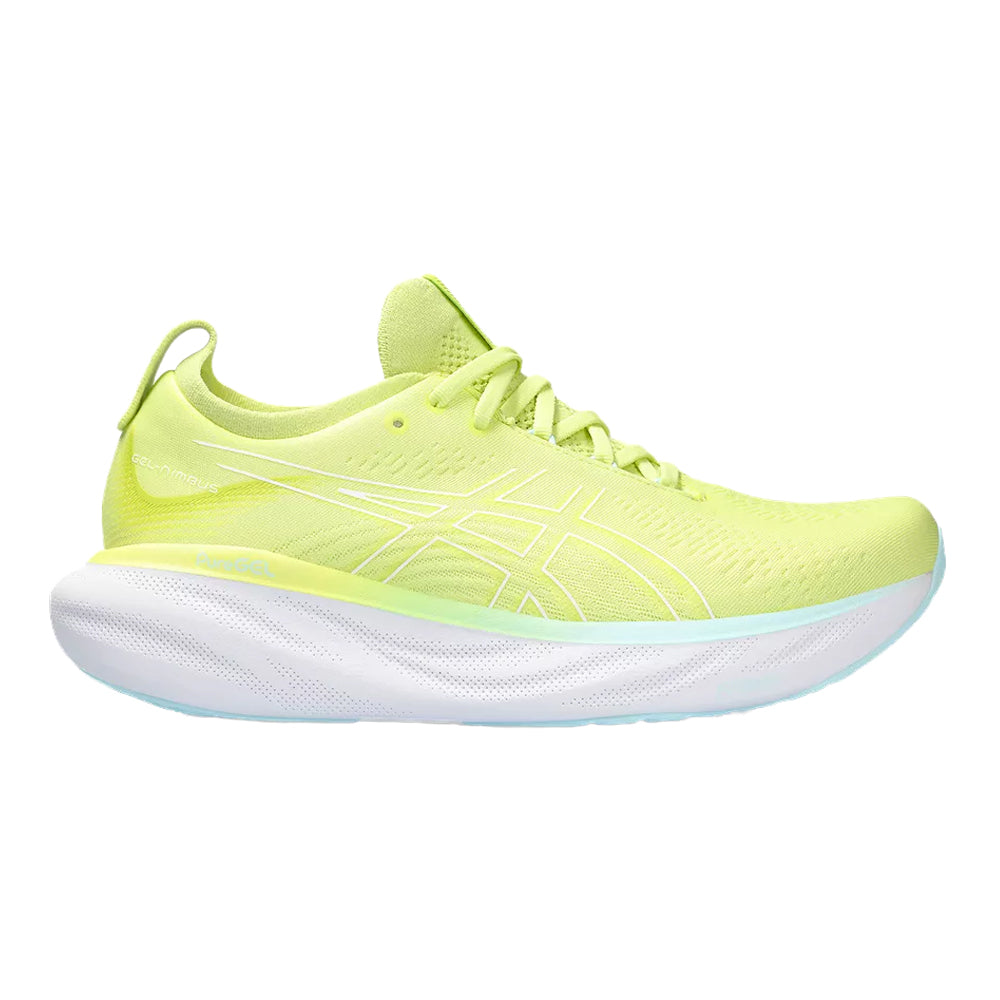 Men's Asics Gel-Nimbus 25, Glow Yellow/White, 10 D Medium