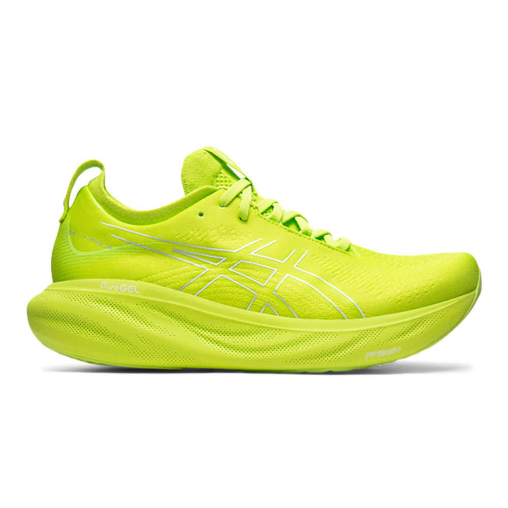 Men's Asics Gel-Nimbus 25, Lime Zest/White, 11.5 D Medium