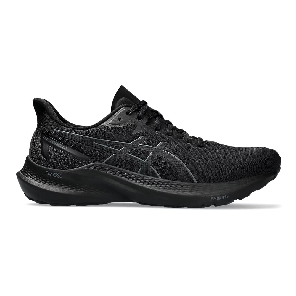 Men's Asics GT-2000 12, Black/Black, 13 D Medium