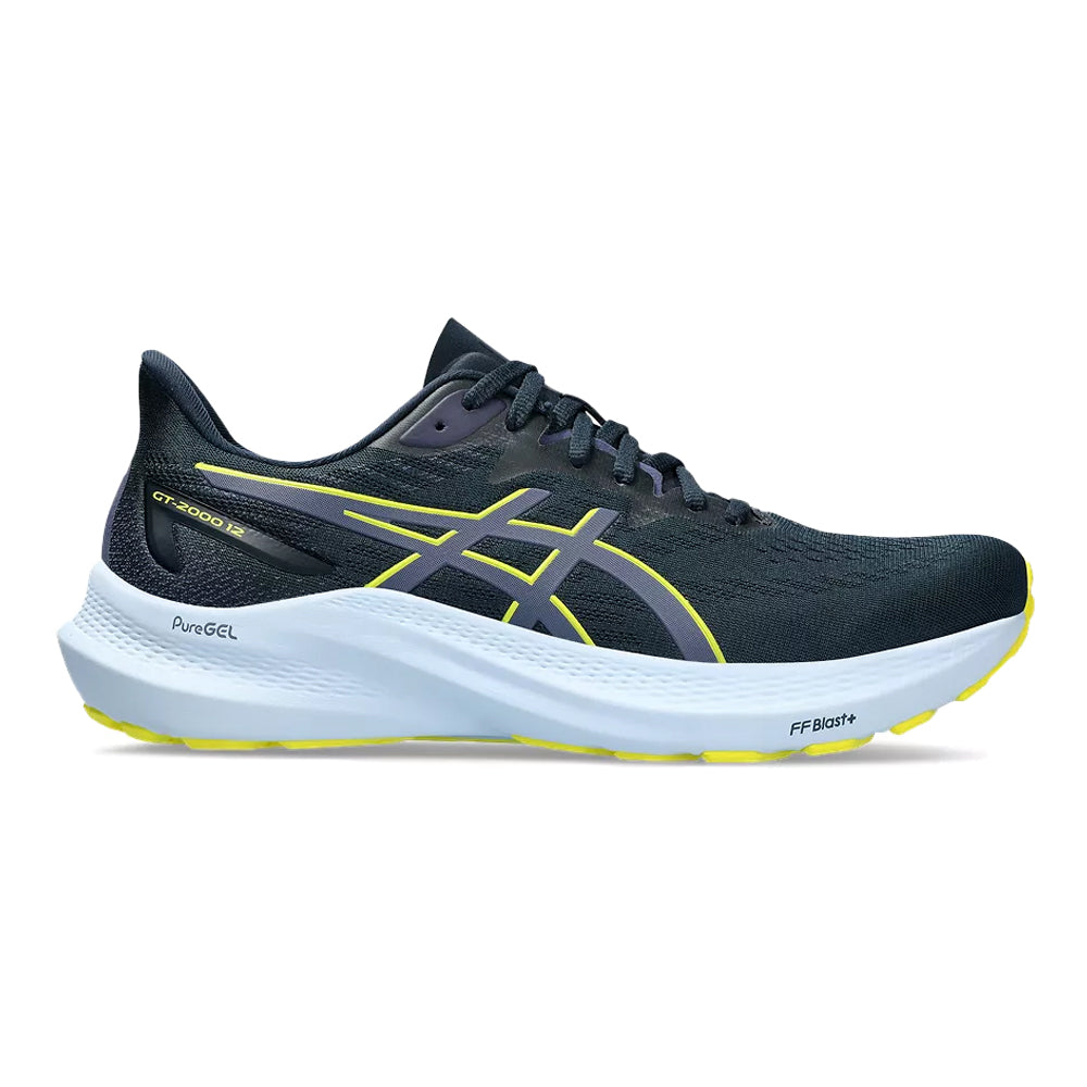 Men's Asics GT-2000 12, French Blue/Bright Yellow, 10.5 D Medium