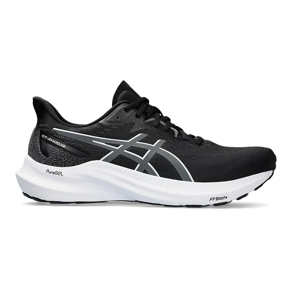 Men's Asics GT-2000 12, Black/Carrier Grey, 9 D Medium