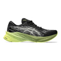 Men's Asics Novablast 3, Black/Dried Leaf Green, 8 D Medium