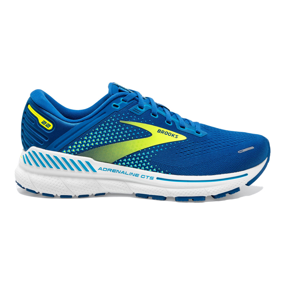 Men's Brooks Adrenaline GTS 22, Blue/Nightlife/White, 13 D Medium