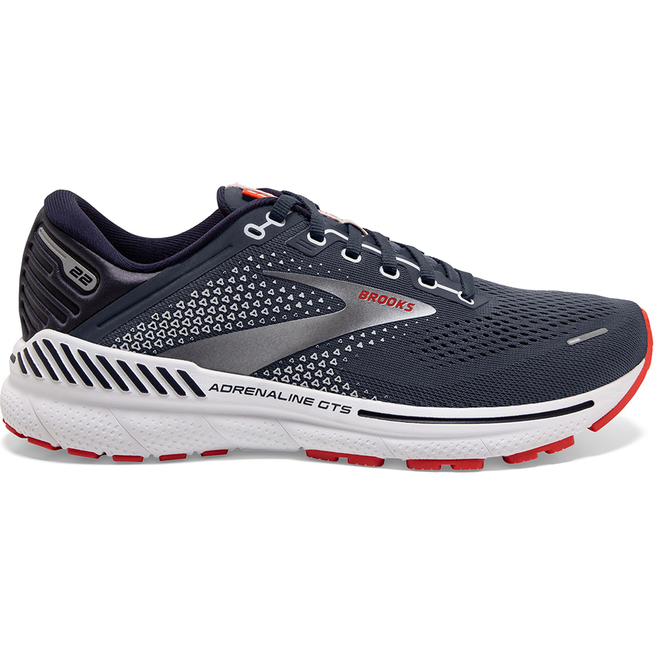 Men's Brooks Adrenaline GTS 22, Peacoat/India Ink/Grenadine, 15 2E Wide