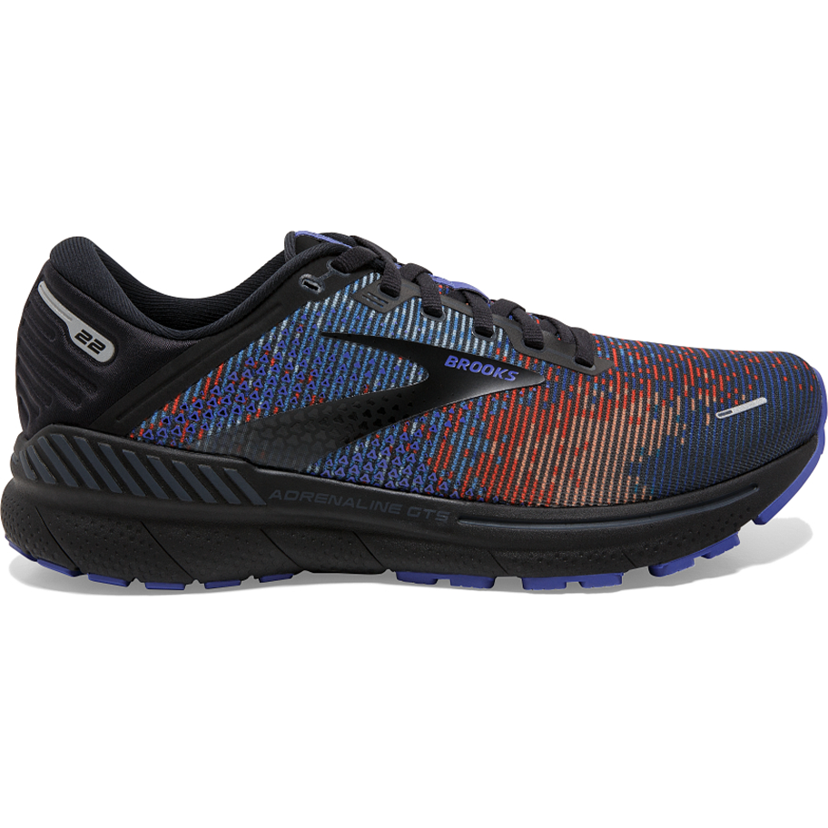 Men's Brooks Adrenaline GTS 22, Royal Blue/Black/Grey, 11 D Medium