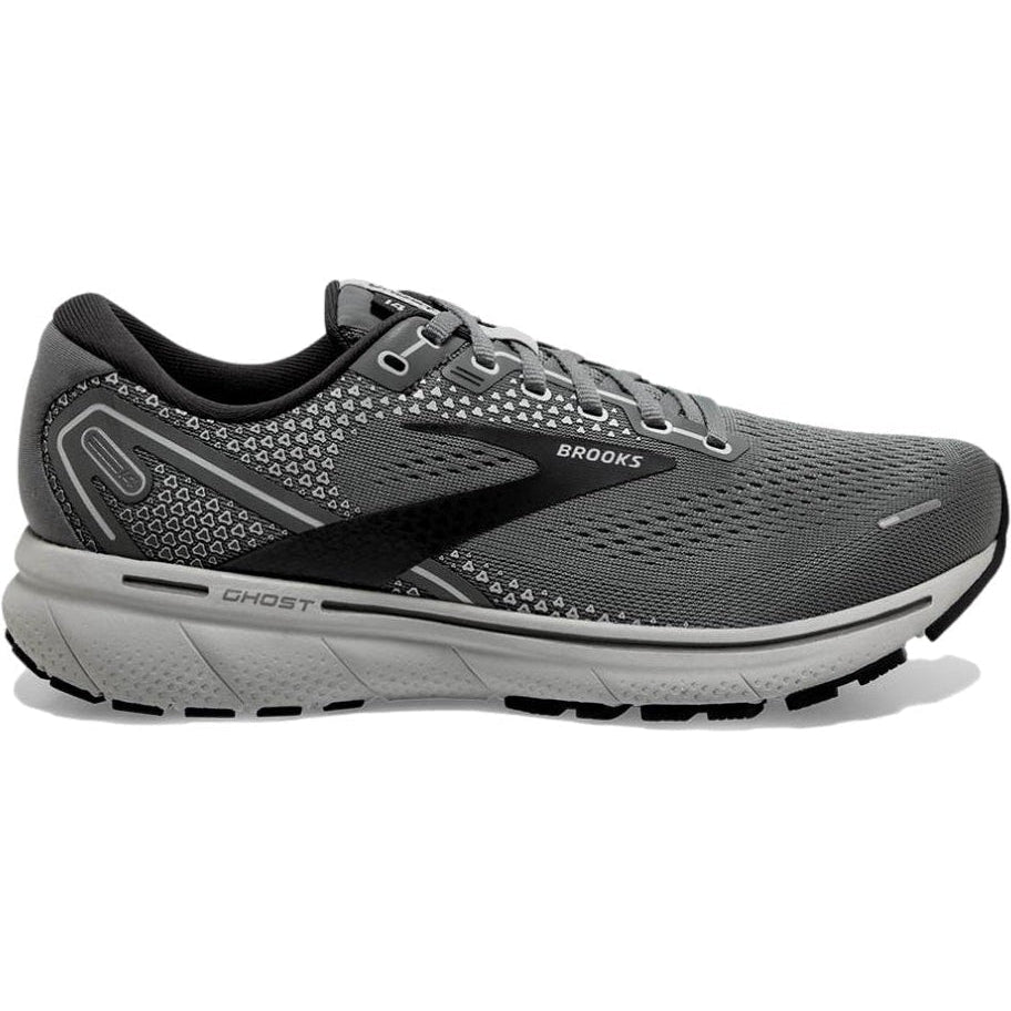 Men's Brooks Ghost 14, Grey/Alloy/Oyster, 9 D Medium