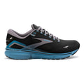 Men's Brooks Ghost 15, Black/Blackened Pearl/Blue, 7 D Medium