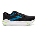 Men's Brooks Ghost Max, Black/Atomic Blue/Jasmine, 14 4E Extra Wide
