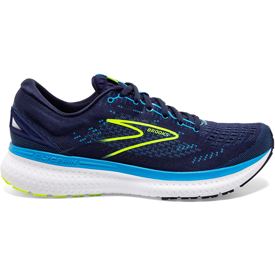 Men's Brooks Glycerin 19, Navy/Blue/Nightlife, 9 2E Wide