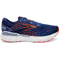 Men's Brooks Glycerin GTS 20, Blue Depths/Palace Blue/Orange, 10.5 2E Wide