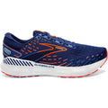 Men's Brooks Glycerin GTS 20, Blue Depths/Palace Blue/Orange, 7.5 D Medium