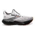 Men's Brooks Glycerin StealthFit GTS 21, White/Grey/Black, 8.5 D Medium