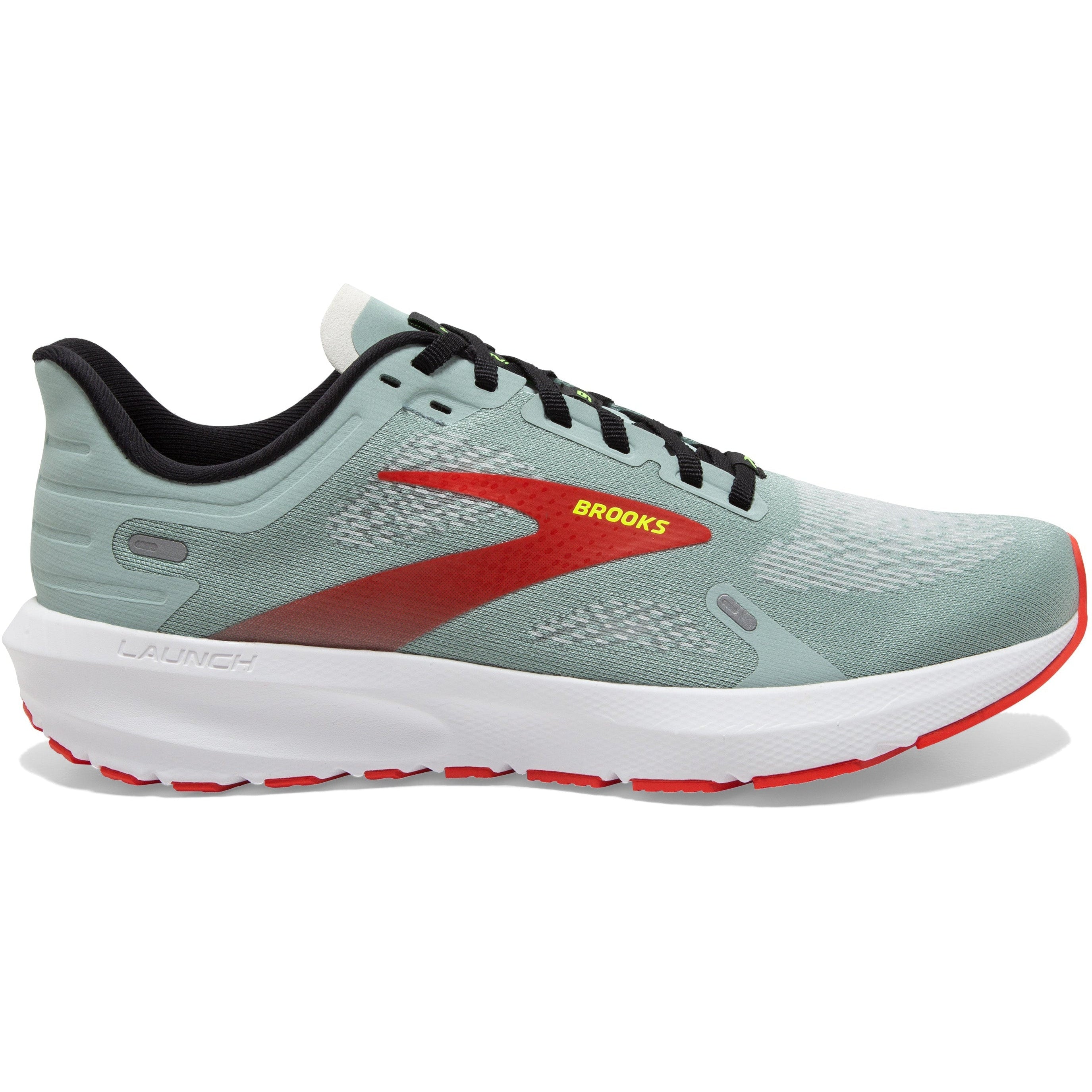Men's Brooks Launch 9, Blue Surf/Black/Cherry Tomato, 10 D Medium