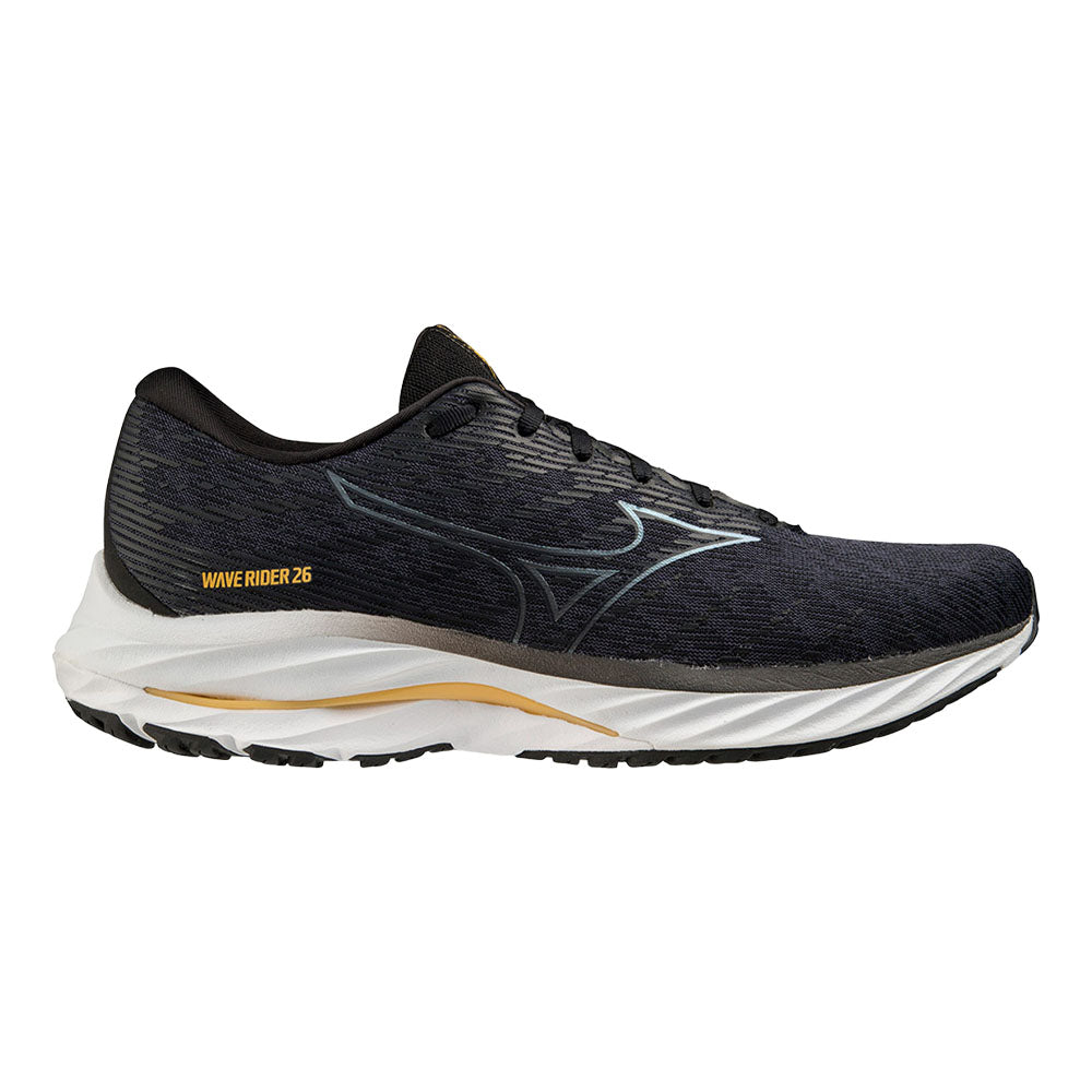 Men's Mizuno Wave Rider 26, Odyssey Grey/Metallic Grey, 10 D Medium
