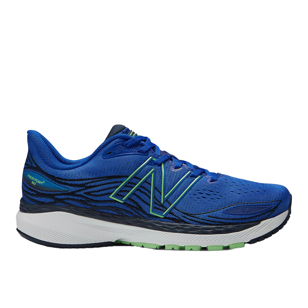 Men's New Balance Fresh Foam X 860v12, Blue/Vibrant Spring/Serene Blue/Natural Indigo, 11.5 D Medium