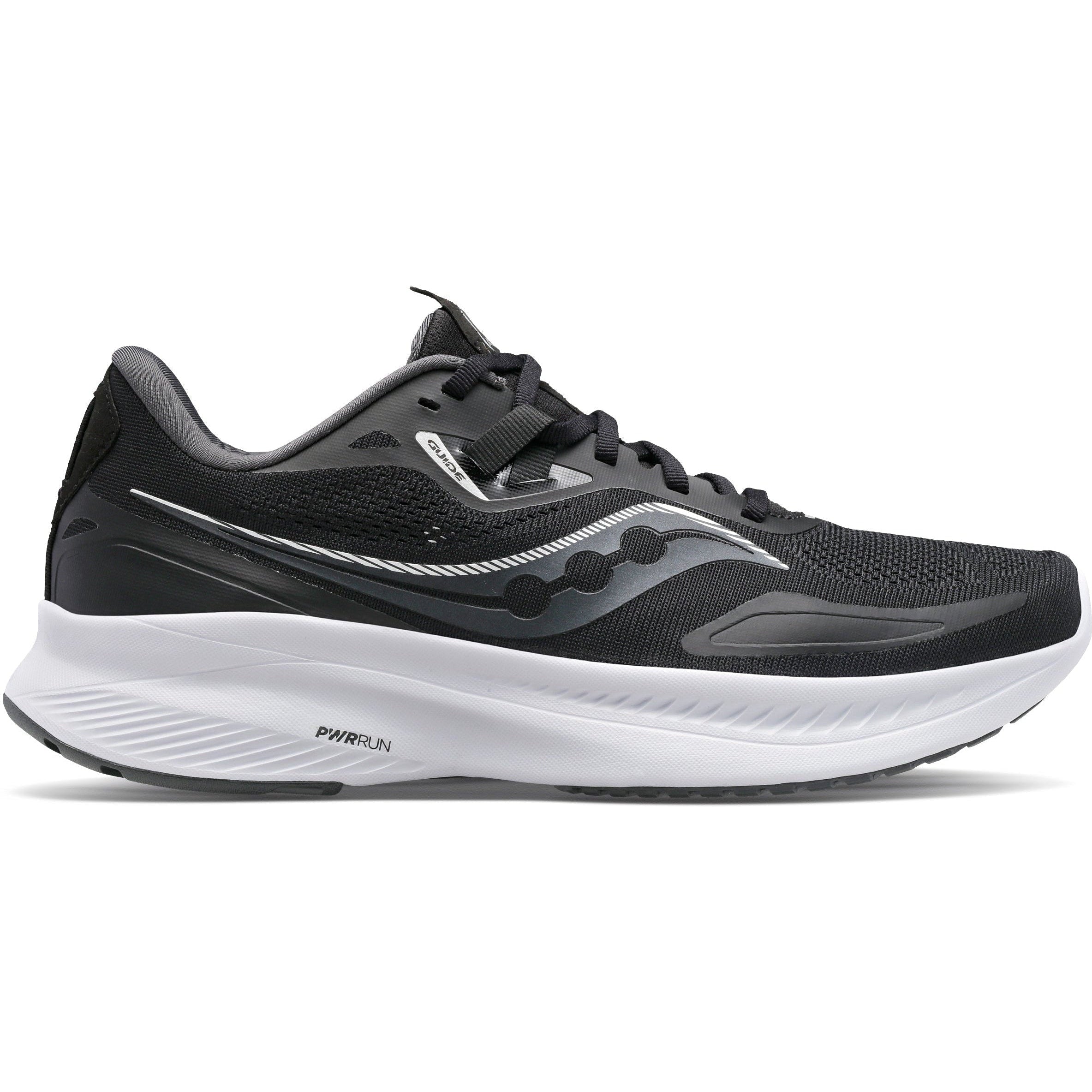 Men's Saucony Guide 15, Black/White, 11.5 2E Wide