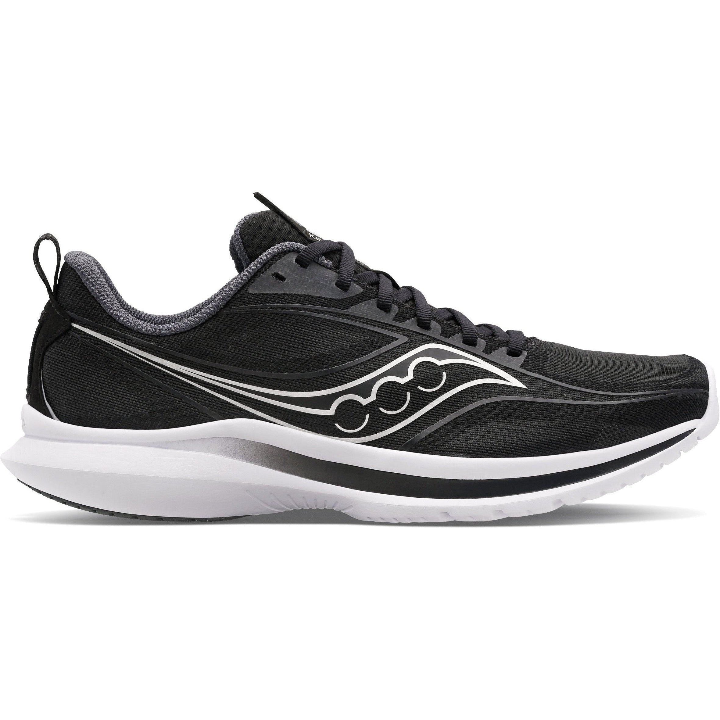 Men's Saucony Kinvara 13, BLACK/SILVER, 10.5 D Medium