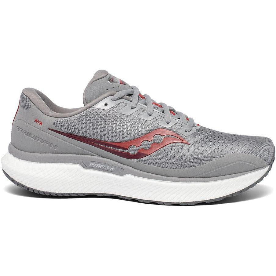 Men's Saucony Triumph 18, Alloy/Red, 8.5 2E Wide